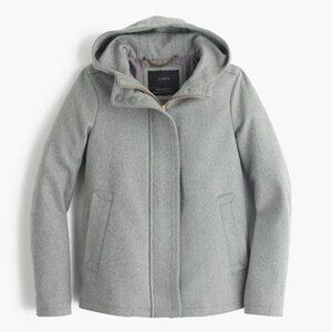 J. Crew Wool melton hooded jacket